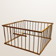 Vintage folding wooden children's playpen, 1950.