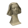 Former sculpture plaster bust of woman with headdress