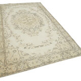 Handwoven anatolian beige carpet 174 cm x 294 cm