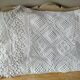 Dessus de lit en coton blanc écru jeté de lit en crochet