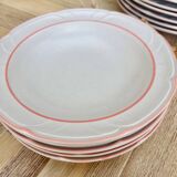 Set of 5 peachwood soup plates