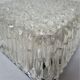 Holophane brand square wall light in moulded thick glass