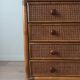 Bamboo and rattan chest of drawers, 70's