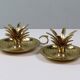 Elegant pineapple candlesticks in lacquered brass 1970-1980