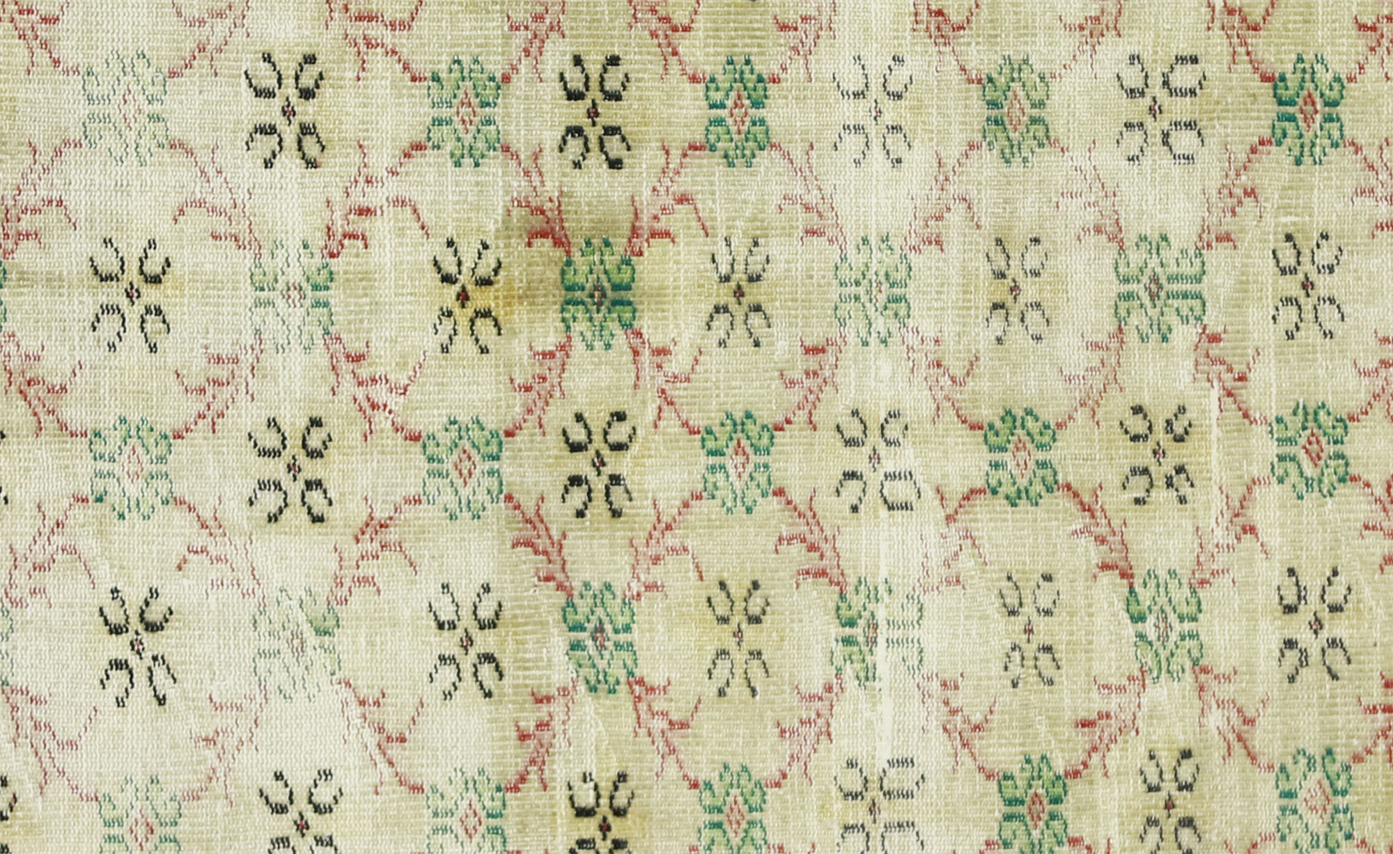 Anatolian handmade vintage rug 230 cm x 140 cm