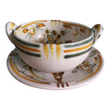 Lunch bowl and saucer Keraluc Quimper signed