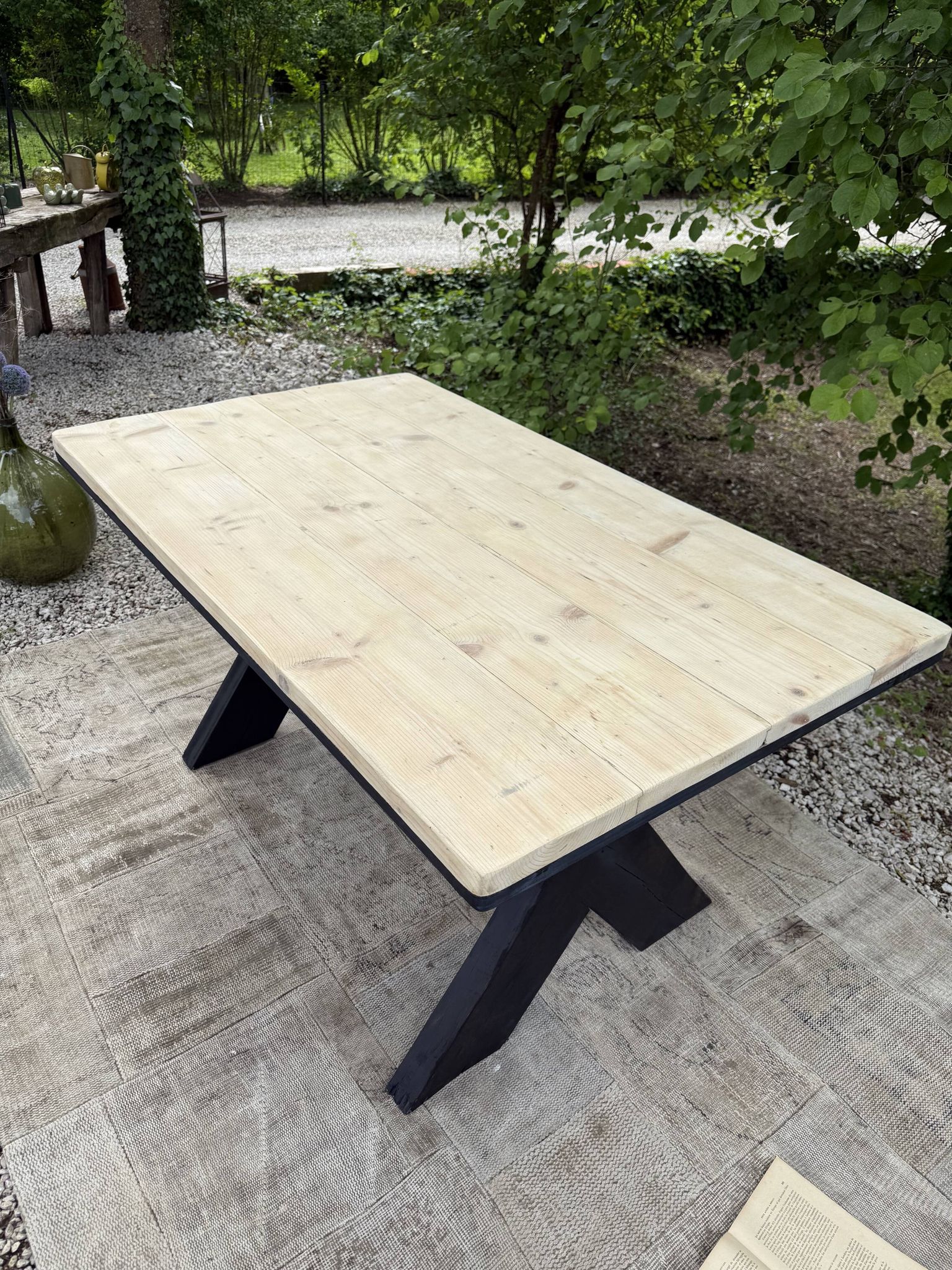 Table bois ancienne rénovée