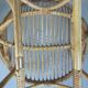 Fauteuil rotin coquille
