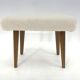 Mid-century Stool in Sheep Skin Fabric, 1970's