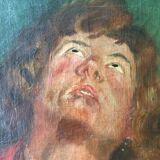 "portrait of man" oil on canvas signed mantovani 1918