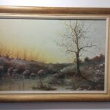 Painting signed Aristide Benon