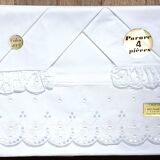 4-piece embroidered & openwork cotton bed set