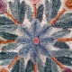 Set of three old hand-embroidered wool cushions