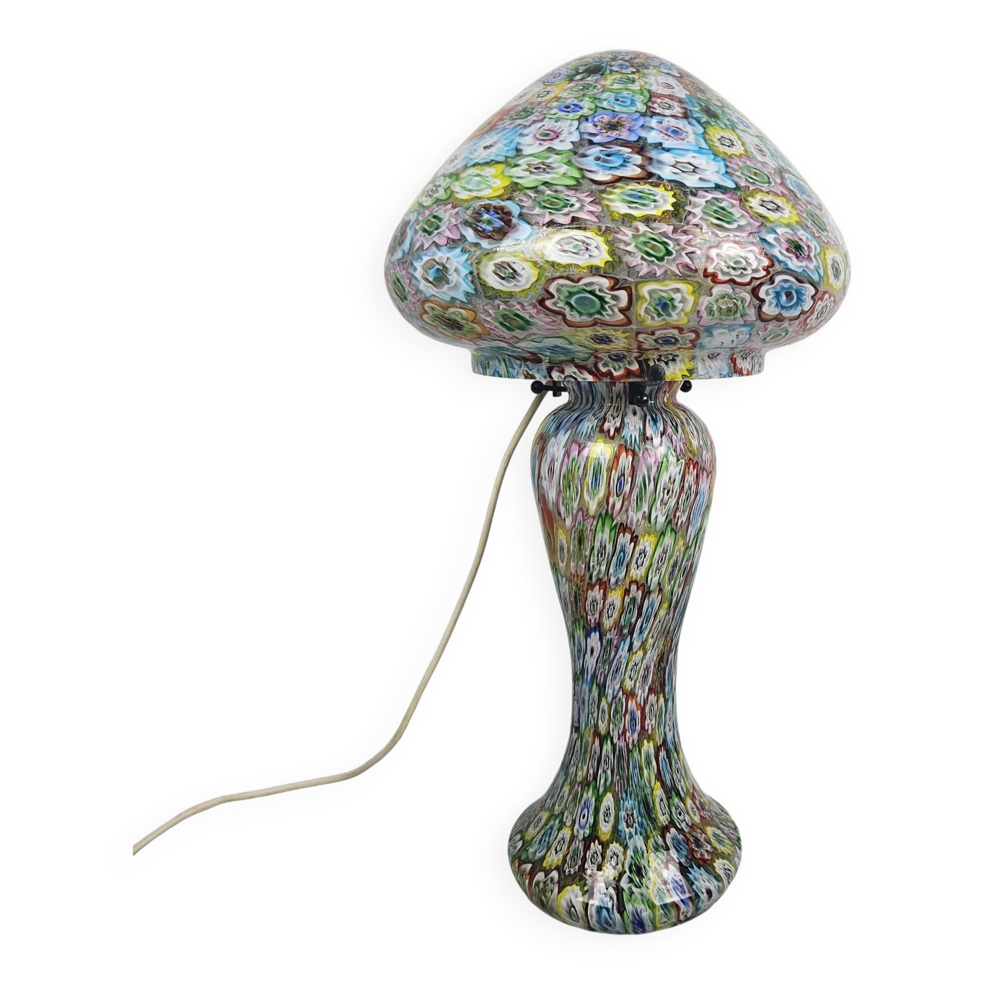 Fratelli Toso "Millefiore" Table Lamp in Murano Glass, Italy 1950's