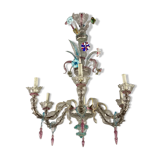 Lustre rezzonico en verre coloré de Murano 6 bras de lumière