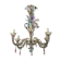 Rezzonico Lustre In Murano Colored Glass, 6 Arms of Light