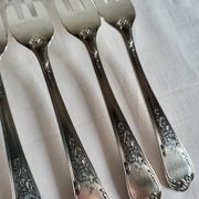 12 silver-plated dessert forks Guildar