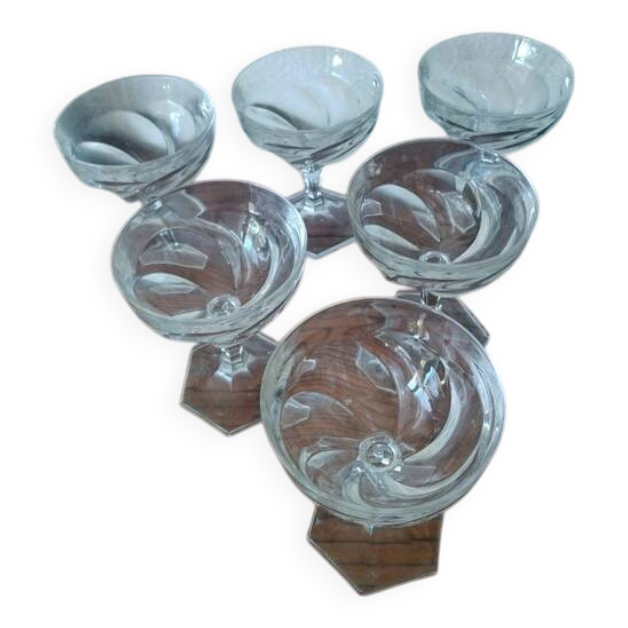 Crystal champagne glasses