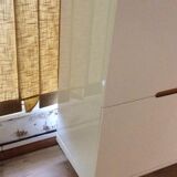 High furniture in white lacquered wood