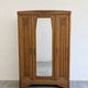 Art Deco oak wardrobe with three doors and bevelled mirror.