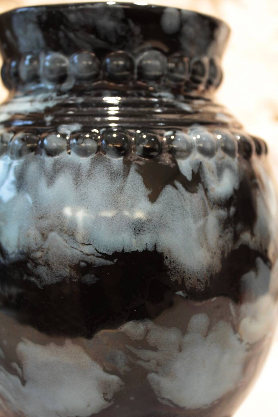 Blanche Letalle 'Night Sky' Vase (1901-1990), Saint Clément earthenware factory