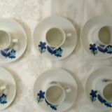 Set of 6 cups and 6 saucers vintage Louis lourioux