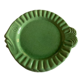 Set de 6 assiettes en terre vernissée vert Atelier Cérenne Vallauris 1945 - 1958