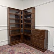 Classic English Globe Wernicke Style Corner Bookcase