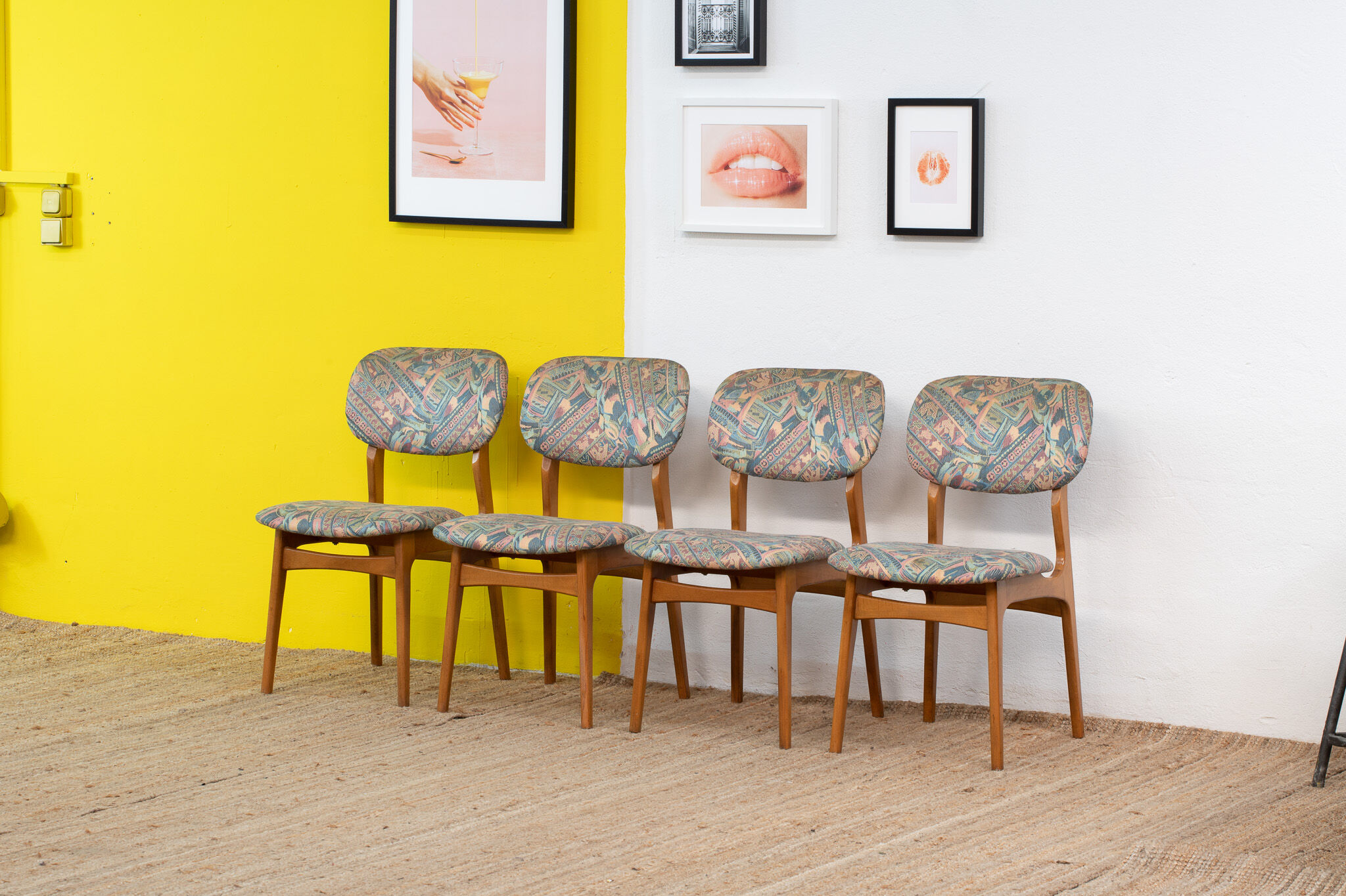 Series of 4 Vintage Scandinavian Chairs – 45 cm