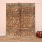 Peach Vintage Moroccan Rug 178 x 264 cm, Berber Wool Rug, Handmade Boho Rug