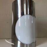 Lamp stainless steel and design perpex Space Age 1970