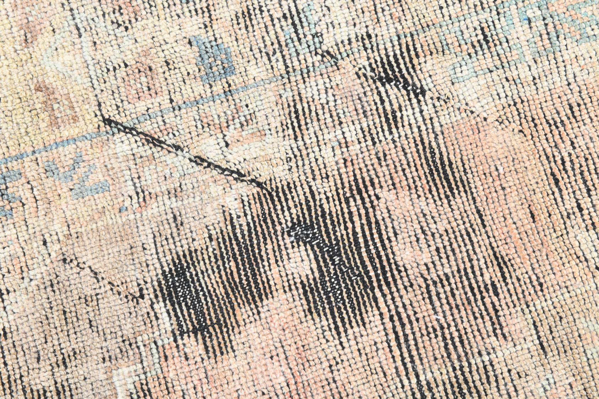 Turkish vintage area rug 221x112cm