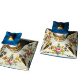 Pair of perfume vial in sèvres porcelain
