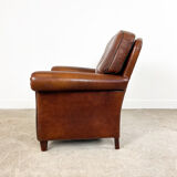 Vintage sheep leather armchair Heijingen