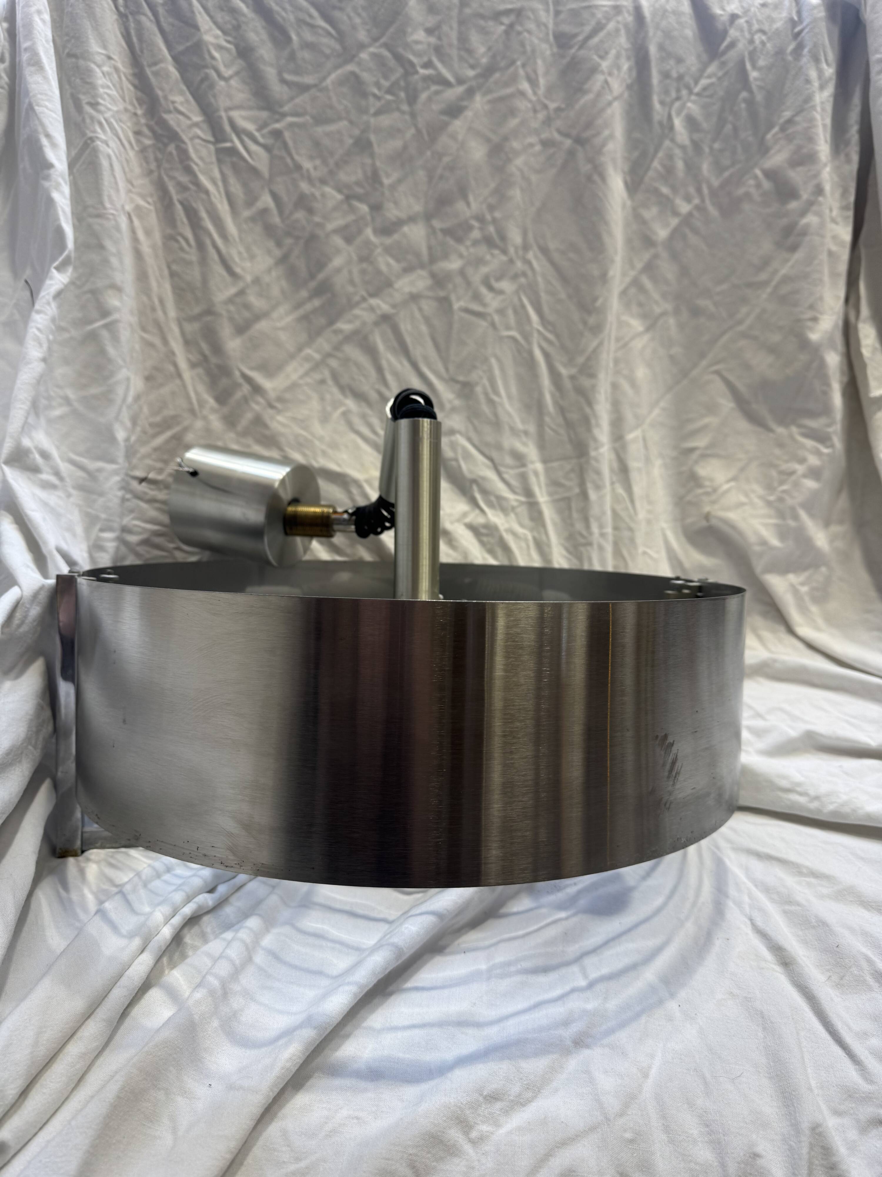 Brushed steel suspension