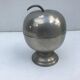 Old silver metal ice bucket Apple vintage