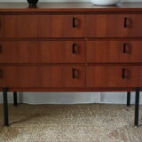 Commode coiffeuse Scandinave teck foncé