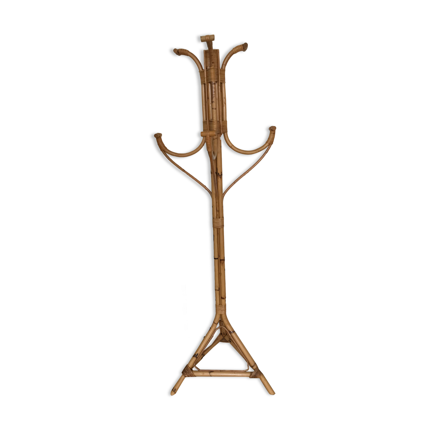Rattan coat rack year 60