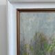 Vintage original forest landscape oil painting, circa 1960s