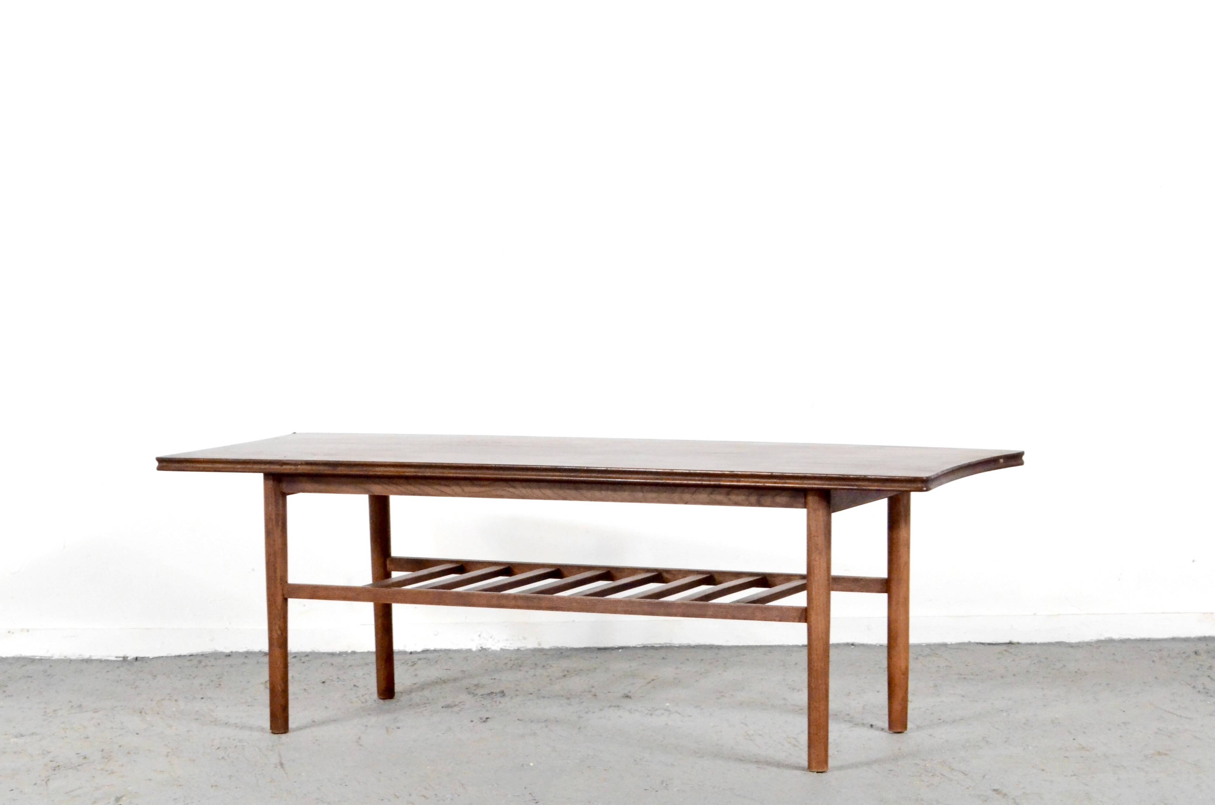 Table basse à deux niveaux Afromosia de Richard Hornby pour Heal, style vintage du milieu du siècle