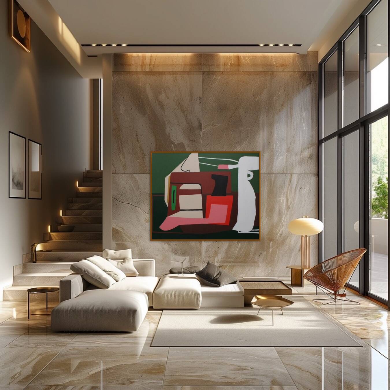 Contemporary colorful abstract "serenity" 100x80cm on canvas by Bodasca