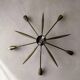 Lampe de plafond Sputnik en laiton des années 1950