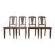 Suite de 4 chaises époque Art Déco en cannage