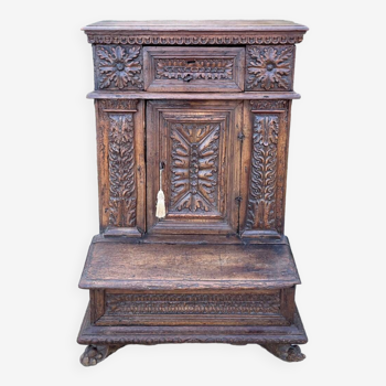 Oratory furniture or oak kneeler, 18th century period