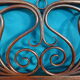 Double wooden headboard turned J & J kohn
