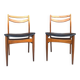 Paire de chaises vintage en teck, meubles sièges anciens
