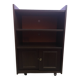 Vintage furniture, bookcase, TV or hi-fi system, sliding door with wheels