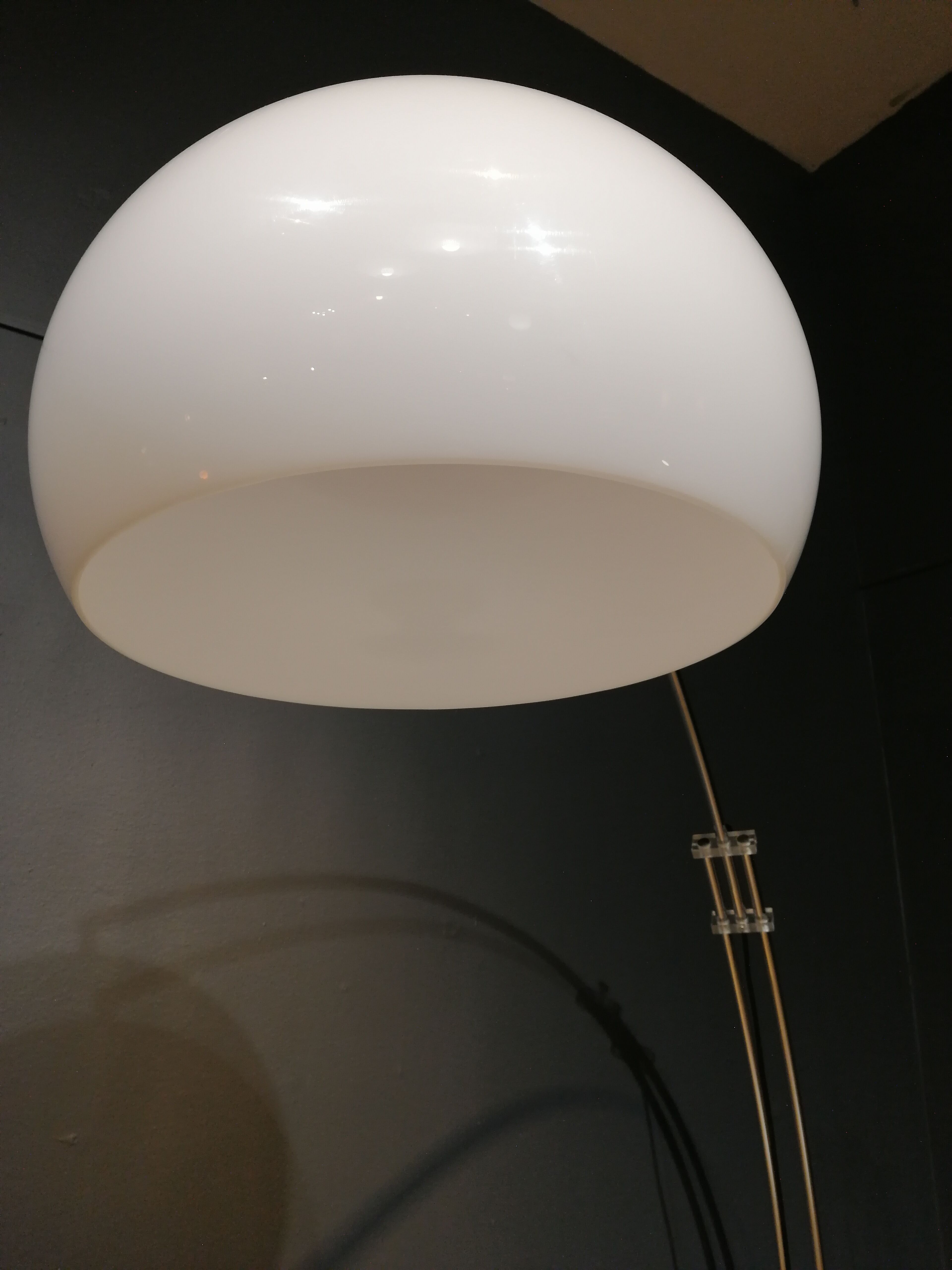 Arc floor lamp with marble foot, 60s