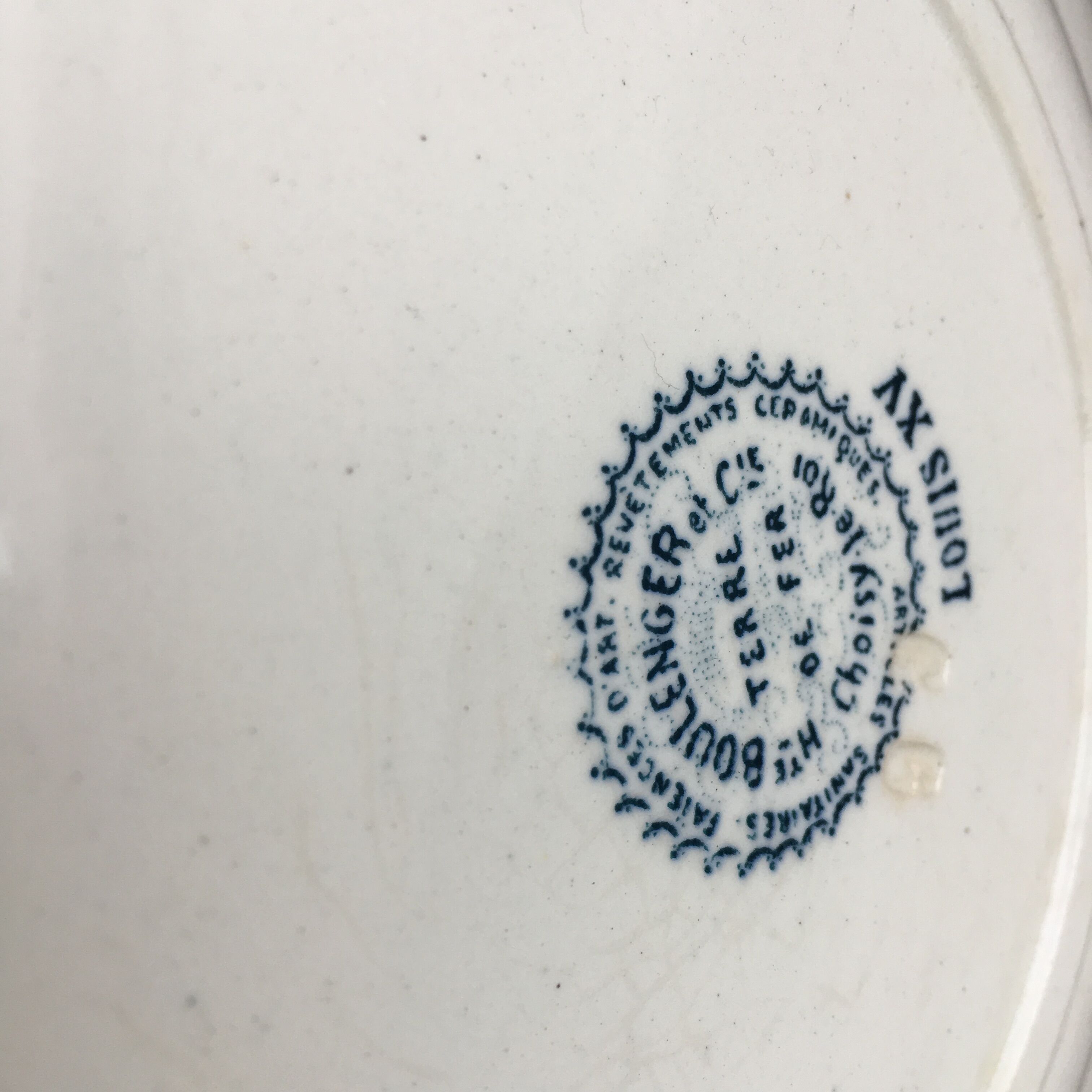 Lot of 2 plates for dessert Terre de Fer décor Louis XV