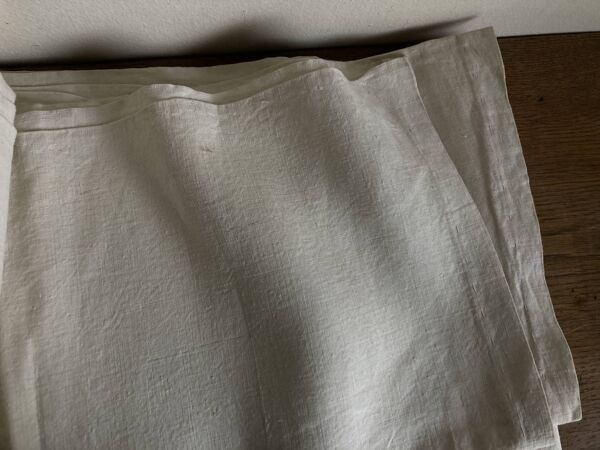 Nappe en toile fil de lin 19e L2,60m